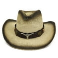 thumbnail image 1 of Sombrero De Vaquero Clásico Con Visera Enrollada, Sombrero De Paja De Vaquero Occidental Para Hombres Y Mujeres, Protector Solar De Verano, Sombrero De Vaquera Cateissary AP007906-01, 1 of 6