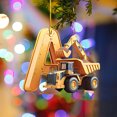 thumbnail image 5 of Beautynvta 26 Initial Letter Construction Vehicles Hanging Ornaments, Acrylic Christmas Alphabet Building Vehicle Pendant, Personalized Gifts Letter Hanging Ornament for Xmas Decor, A, 5 of 5