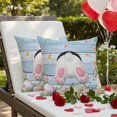 thumbnail image 5 of Easter Throw Pillow Covers 16x16 Inch Set of 2 Bunny Butt Decorative Pillow Covers Easter Rabbit Colorful Eggs Wood Grain Cushion Cover Pillowcase for Sofa Couch Bed Home Decor, 5 of 9