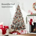 thumbnail image 3 of Best Choice Products 9ft Pre-Lit Black Christmas Pine Tree w/ Flocked Branches, 900 Warm-White Lights, 3 of 8