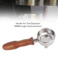 thumbnail image 3 of 58mm Coffee Bottomless Portafilter, Stainless Steel Espresso Coffee Machines Single Head Extraction Wood Handle Tea Coffee Portafilter With Precise Filter, 3 of 8