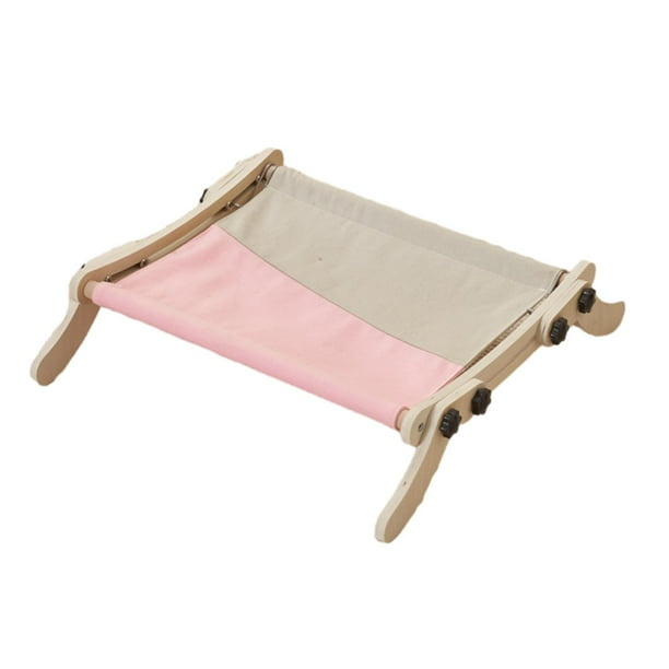 Percha para ventana de gato, perchas para gatos domésticos, estante colgante con marco de madera, hamaca para gato resistente, cama para gato, gatito, rosa gris