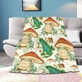 thumbnail image 3 of Frog Mushroom Blanket Super Soft Flannel Blankets for Bed Sofa Living Room Bed Throw for Boy Girls Kids Children Multicolor 40\u201dx50\u201d for Kid, 3 of 6