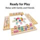 thumbnail image 3 of Juego de dominó Bucany Mexican Train con 4 bandejas de madera dobles 12, 3 of 7