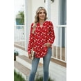 thumbnail image 3 of Weardear Womens Long Sleeve Tunic Tops Fall Dressy Casual Trendy Blouses Pleated Shirt, 3 of 6