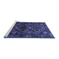 thumbnail image 2 of Ahgly Company Machine Washable Indoor Rectangle Persian Blue Traditional Area Rugs, 6' x 9', 2 of 4