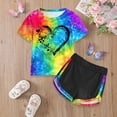 thumbnail image 2 of UAYOTSE 1T 2T 3T 4T 5T 6T Toddler Girl Summer Clothes Short Sleeve Printed Top and Loose Pants Kids 2Pcs Outfit Set,Sizes 3-4 Years, 2 of 5