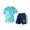 Sky Blue, variant on Grblisyd Boys' 2 Piece Outfits Set Summer Short Sleeve Crew Neck T shirts and Shorts Kids Casual Clothes 10-12 Years