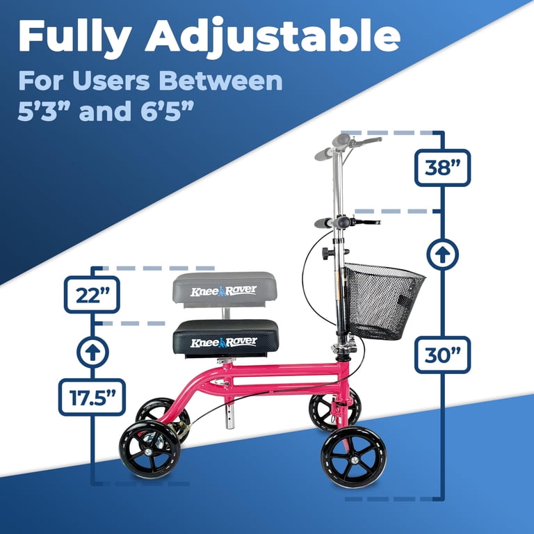 KneeRover Steerable Knee Scooter Knee Walker Crutch Alternative in