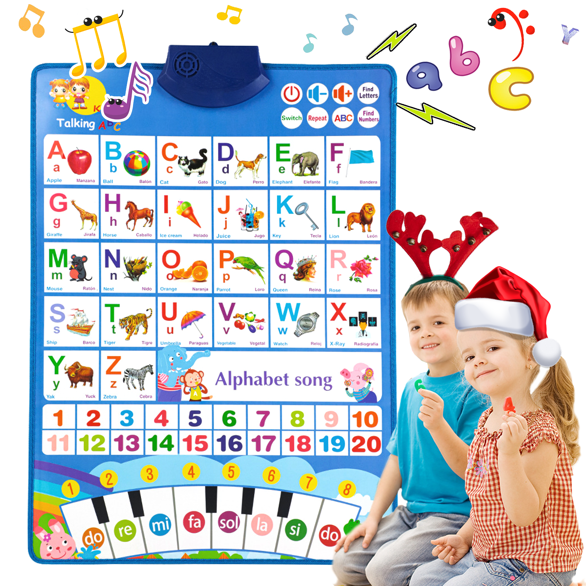 Electronic English Alphabet Lore Toy Wall Chart Educational Learning Toy  Talking ABC Letters 123s Music Poster Toddler Kids Gift - AliExpress