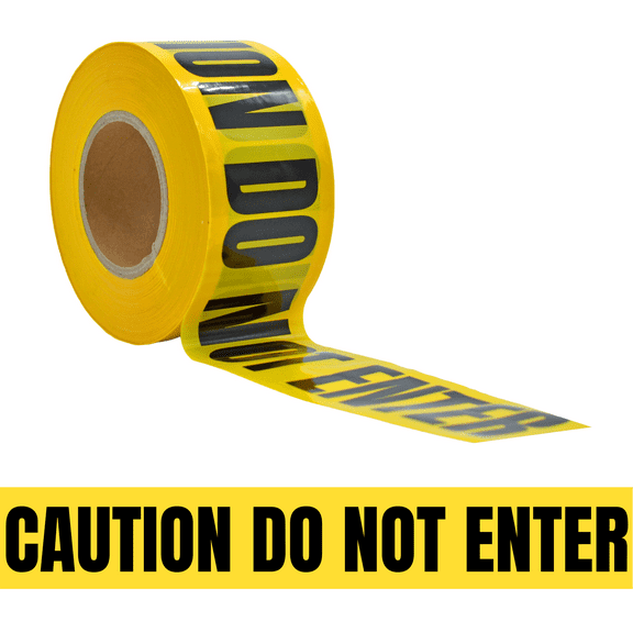 WOD Tape Flagging Tape 3 in. x 1000 ft. "Caution Do Not Enter" Caution Tape