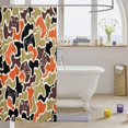 thumbnail image 3 of Manfei Rustic Gamer Camo Shower Curtain 72Wx84L, Game Controller Bathroom Shower Curtain, Green Orange, 3 of 5