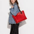 thumbnail image 5 of COACH Womens Color-Block Leather Willow Tote Sport Red Multi C0691-B4UQ0 One Size, 5 of 6