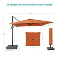thumbnail image 2 of FLAME&SHADE 10×10FT Cantilever Patio Umbrella – Ultimate Outdoor Comfort with 360° Rotation and Infinite Canopy Angle Adjustment,Red, 2 of 7