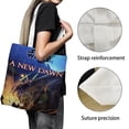 thumbnail image 3 of A New Dawn Bolso de tela con estampado de lienzo para mujer, bolsa de compras reutilizable y estética, con cremallera interior, regalo para mujer,40*40cm., 3 of 6