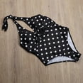 thumbnail image 7 of successthop Modest Swimsuit Women Adjustable Strap Halter V Neck One-Piece Backless Monokinis Polka Dots Retro Vintage Twist Knot Front Romper Beachwear Push up High Waist Bikinis Tankinis, 7 of 7