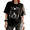 1-Black, variant on Cozymy Women T-shirt Casual Celestial Floral Graphic Tee Relaxed Fit Crewneck Top for Summer Daily Outfit Wardrobe Essential
