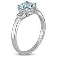 thumbnail image 3 of Everly Women's Aquamarine Sterling Silver Engagement Ring, 3 of 6