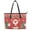 Christmas Reindeer Print, variant on POLERO Rose Floral Print Tote Bag, Leather Saddle Handbag for Workout, Waterproof Large Capacity Hobo Handbag