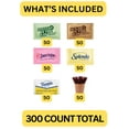 thumbnail image 2 of 300 Count | Sugar and Sweetener Packets | Sugar Substitute | Pure Cane Sugar | Turbinado Sugar In The Raw | Brown and White Bulk Sugar | Zero Calorie Sweetener (300, With Stirrers), 2 of 9
