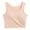Beige, variant on ZNQHFRE Women's Crew Neck Racerback Tank Top With Built‑In Bra, Sleeveless Yoga Workout Casual Undershirt L