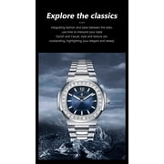 POEDAGAR Luxury Man Quartz Watch Square Watch For Men Waterproof Luminous Date Stainless Steel Mens Watches Sports Clock
