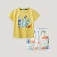 thumbnail image 2 of Boys Summer Outfit Casual Crew Neck T Shirt And Shorts (2y 7y), 2 of 9