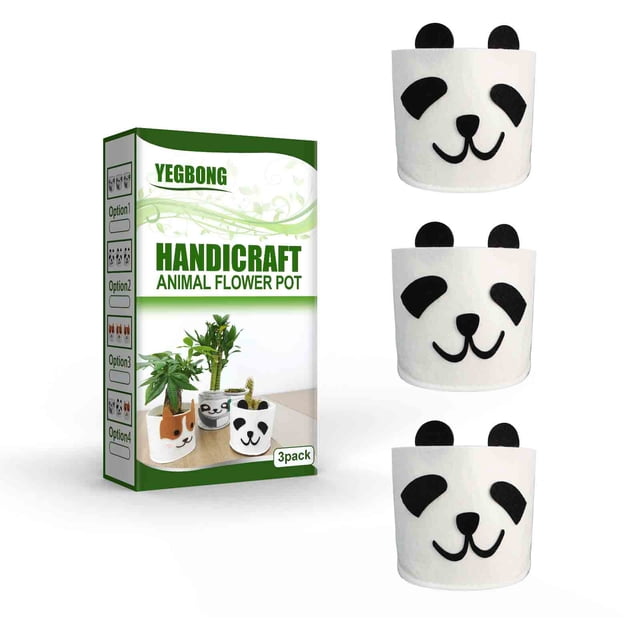 Decoración de maceta hecha a mano, regalo, forma de Animal, maceta de tela, contenedor, decoración del hogar, adornos Wmkox8yii HKAHFKAH1009