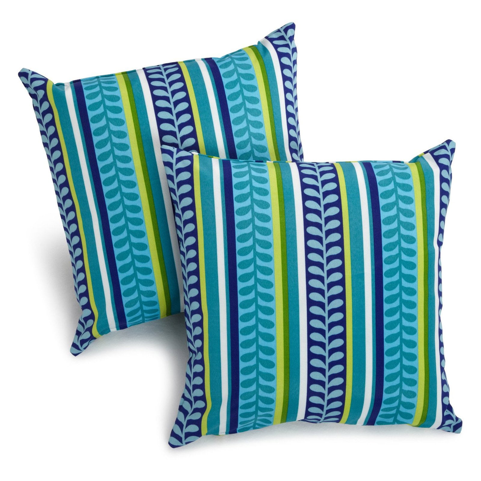 Blazing Needles 18 x 18 in. Patterned Outdoor Throw Pillows Set of 2