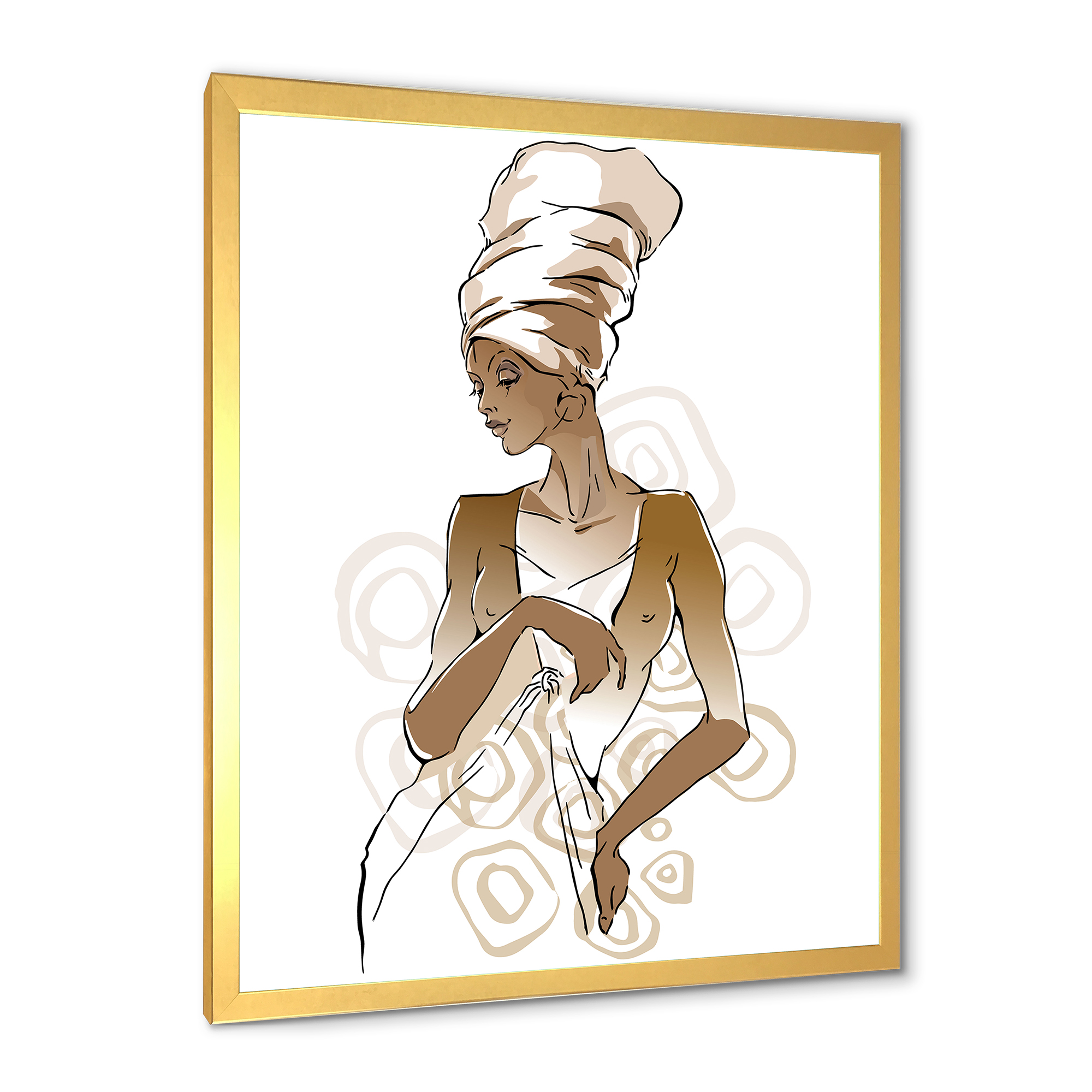 Designart 'Abstract African American Woman Portraits' Modern Framed Art Print