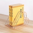 thumbnail image 3 of Metal Newspaper Rack, Desktop Magazine Stand, Book Ends Newspaper Holder, 3 of 4