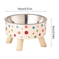 thumbnail image 3 of Dog Bowl Elevated with Stainless Steel Insert and Wooden Base – Raised Modern Pet Food Dish for Cats, Small and Medium Dogs (Multicolor), 3 of 6
