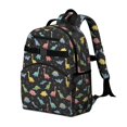 thumbnail image 2 of Colorful Dinosaur on Black Pattern Cute School Backpack Bag for School with Padded Back and Adjustable Shoulder Straps 15.25"x11.5"x5.25", 2 of 5