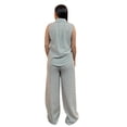 thumbnail image 2 of YARETNI MODA Conjunto Para Dama Pantalon Y Camisa Sin Mangas Rayado, 2 of 5