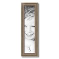 thumbnail image 2 of ArtToFrames 5" x 21" Aged White Gold Picture Frame, 5x21 inch Silver Wood Poster Frame (WOM-2036),  Pack, 2 of 7