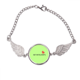 thumbnail image 1 of Escritura nacional judía Pulsera pulsera pulsera alas de ángel pulsera, 1 of 3