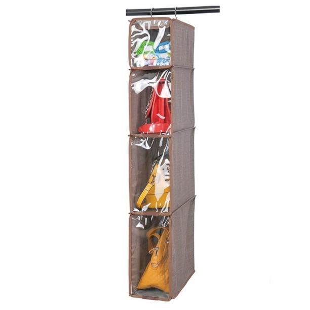 Fiudx Organizador de Bolsos, Bolsa de Almacenamiento de Gran Capacidad, Material No Tejido Transpirable, Ganchos Resistentes de Acero Inoxidable, Solución para Colgar En El Armario, Ahorra Espacio En
