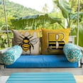 thumbnail image 3 of Summer Outdoor Throw Pillow Covers 18x18 Inch Set of 4 Bee Kind Honey Hive Decor Yellow Pillow Covers for Swing Garden Hammock Chair Sofa Bedroom, 3 of 6