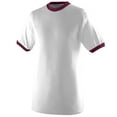 thumbnail image 1 of T-Shirt à Col Contrastant L Blanc/bordeaux, 1 of 2