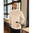 thumbnail image 5 of COOFANDY Mens Mock Neck Shirts 2 Pack Fleece Long Sleeve Basic Turtle Neck Shirt, 5 of 6