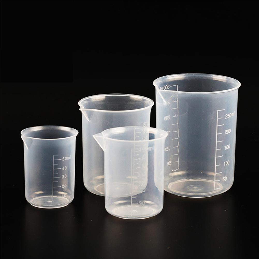 25-500ml Small Measuring Cup Transparent Jug Tool Kitchen Beaker Plastic  T4R2