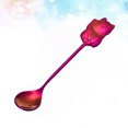 thumbnail image 2 of 304 Stainless Steel Luck Cat Coffee Stirring Spoon Cartoon Dessert Spoon for Eating Dinner Kitchen (Purple), 2 of 8