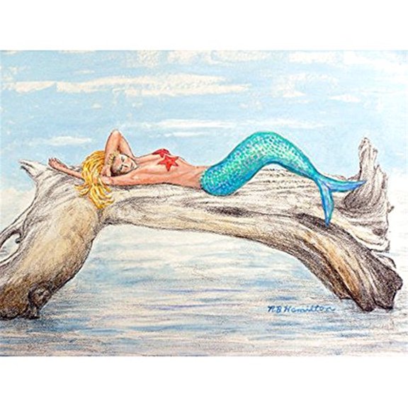 Betsy Drake Mermaid on Log Place Mat Set of 4