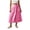 Pink, variant on DailyTrove Women's High Waist Solid Color Balloon Midi Skirt, Elastic Waist Casual Flowy Skirt with Pockets for Everyday Fashion
