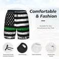 thumbnail image 3 of Fotbe American Flag Traje de Baño para Hombre – Shorts de Natación de Secado Rápido con Forro y Bolsillos-Medium, 3 of 6