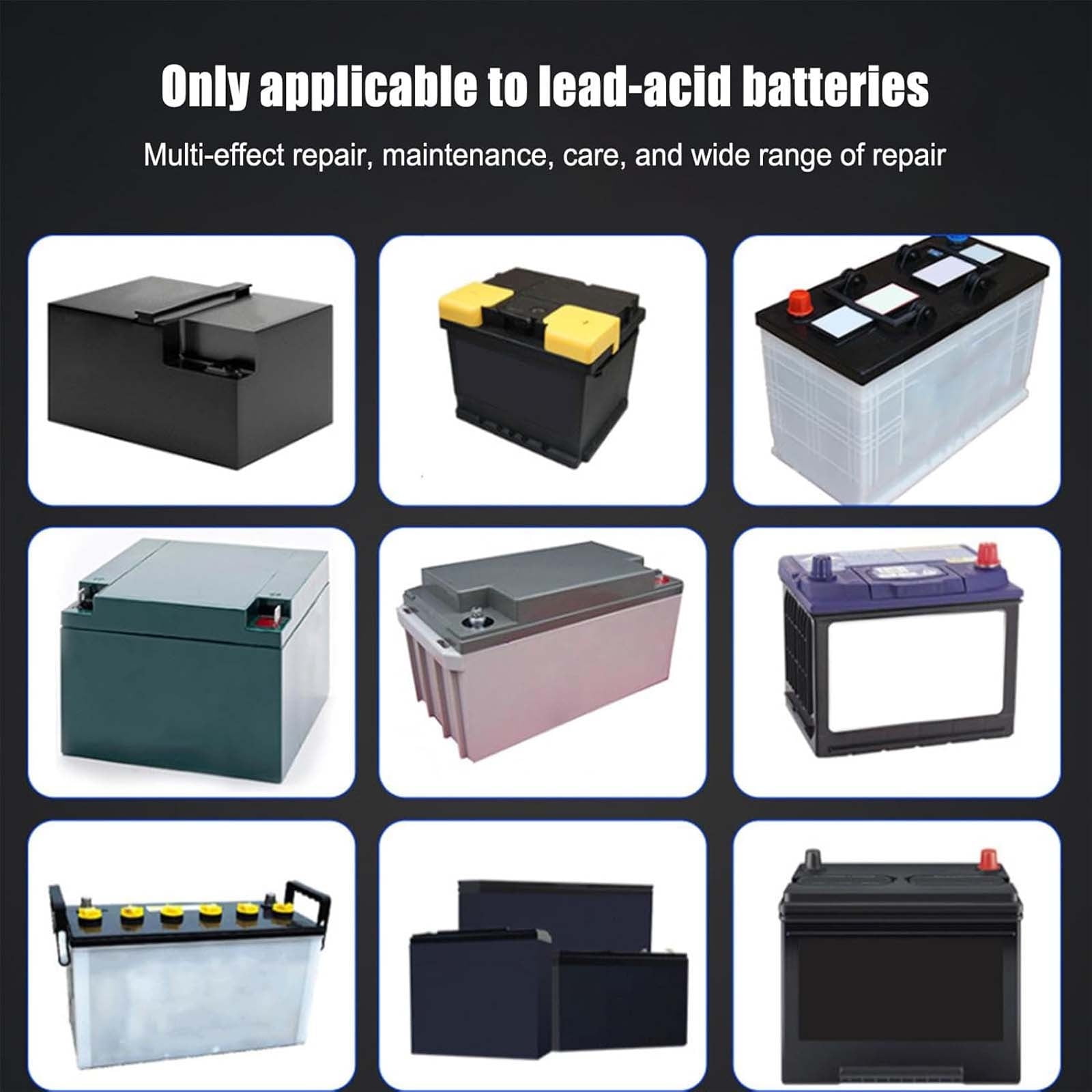 Battery Restorer Lead Acid Battery Kit ,Prolong Life & Boost Charge Capacity, Battery Acid Refill and Additive for Golf Cart, RVs, Bikes, ATVs, Car Battery