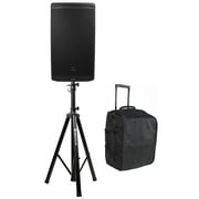 JBL EON612 12" 1000w Powered DJ PA Speaker w/Bluetooth+Rolling Travel Bag+Stand