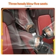 thumbnail image 2 of 24V Three Head Car Fan Portable Vehicle Truck 360° Rotatable Auto Cooling Cooler, 2 of 12
