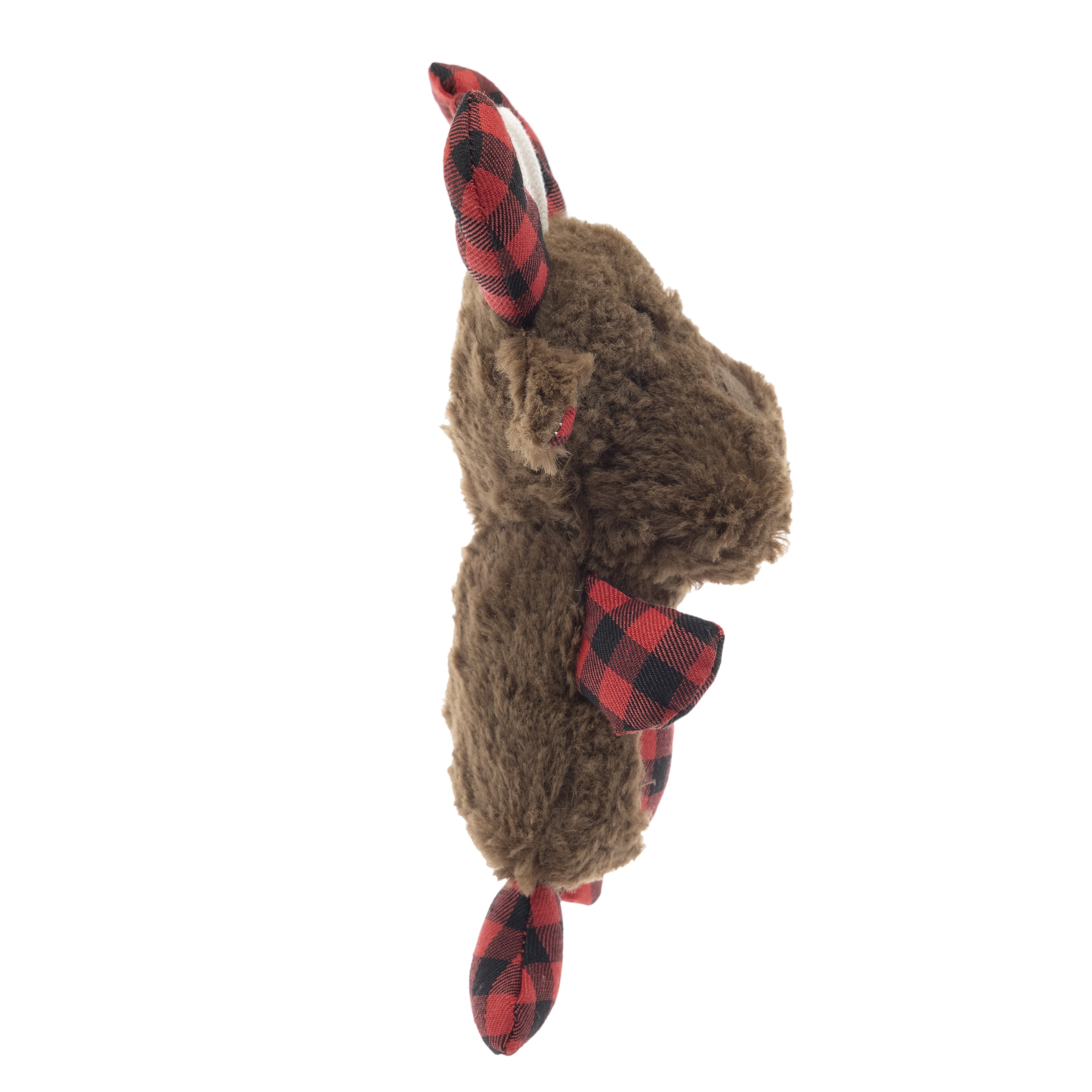 Vibrant Life 7.5-inch Stuffed Plush Christmas Reindeer Buffalo Dog Toy