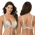 thumbnail image 6 of Curve Muse Women's Plus Size Perfect Shape Add 1 Cup Push Up Underwire Lace Bras-2Pk-Black,Nude-38B, 6 of 7